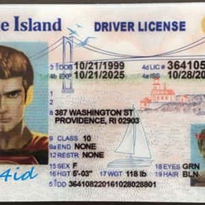 Rhode island novelty id card front