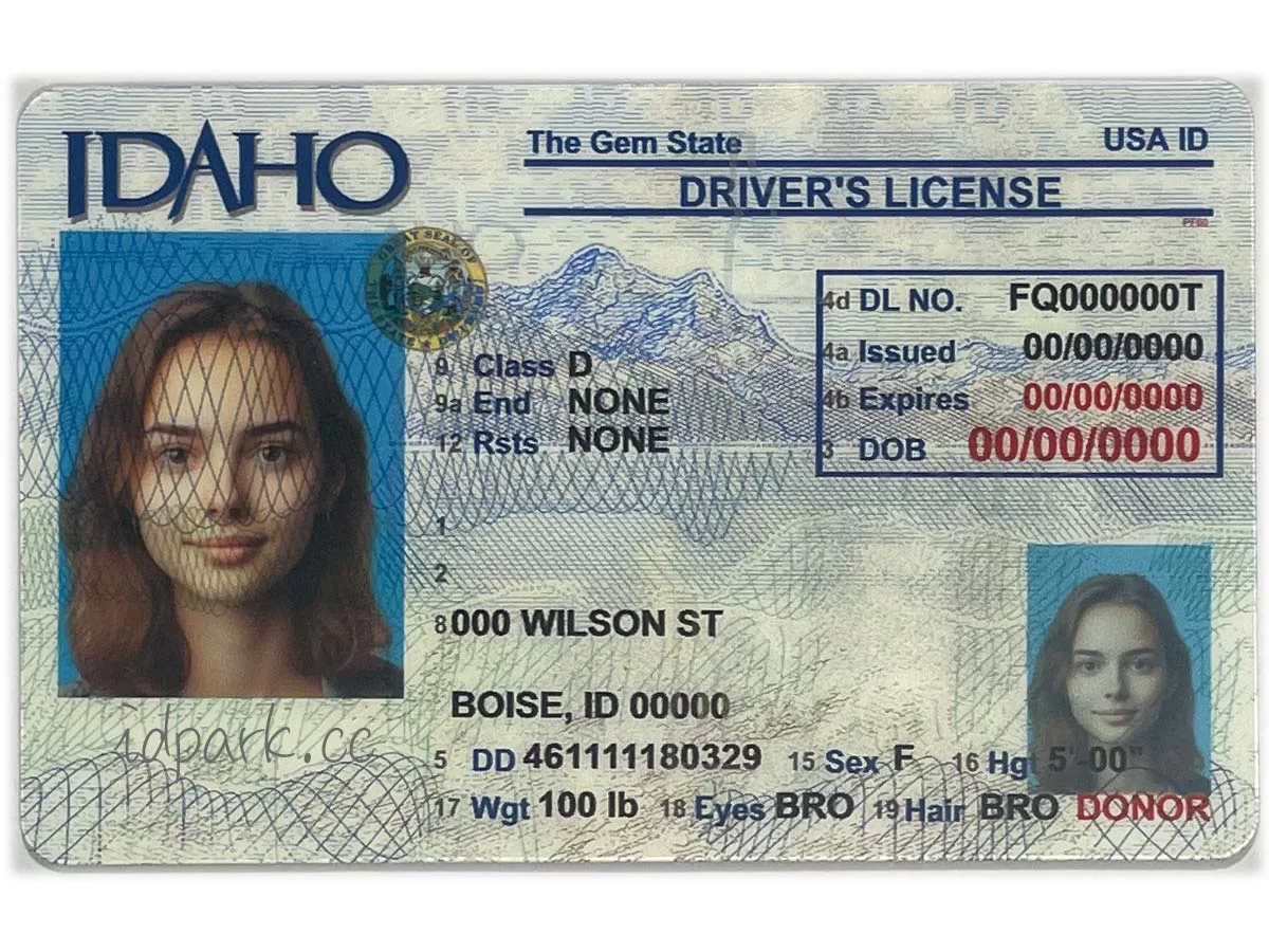 Idaho fake ID card