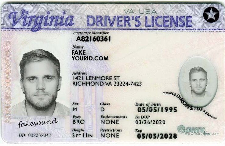 Virginia fake ID card
